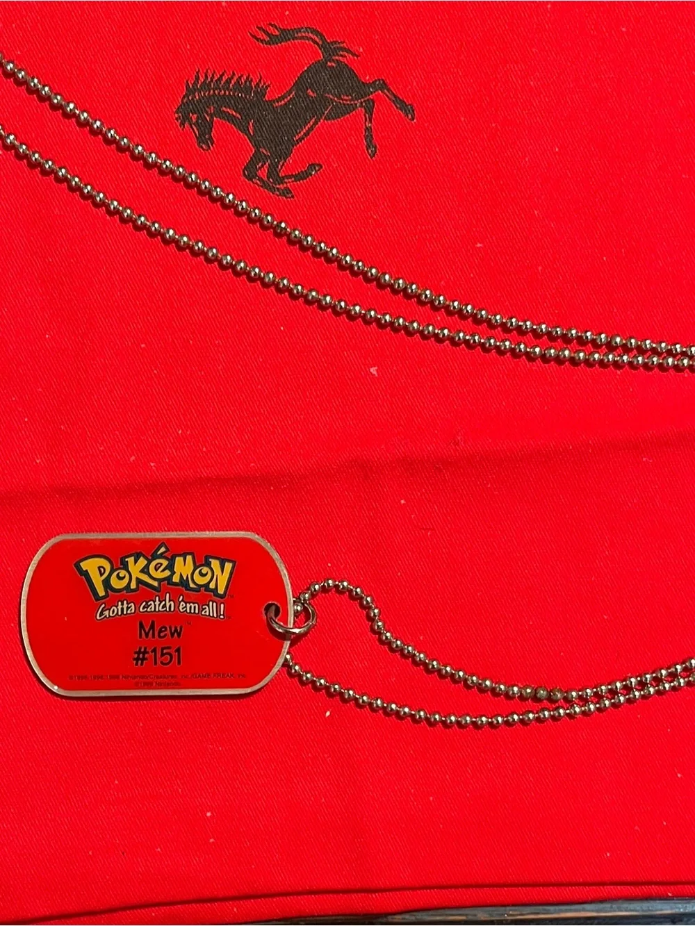 Pokemon Red Mew #151 Dog Tag Necklace